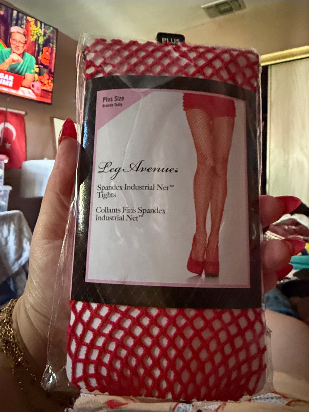 Leg Avenue Red Fishnet Plus Size Tights